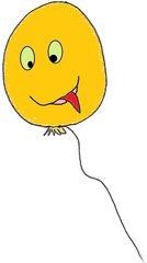 Luftballon 5 orange - Luftballon, Ballon, Luft, Party, Geburtstag, Orange, Gas, Auftrieb, Karneval, Fasching, schweben, fliegen, Feier