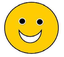 Smiley #1 - freudig  lachend - Smiley, Zeichen, Zeichnung, Illustration, Button, Bewertung, Symbol, sehr gut, fein, toll, lachen, Freude
