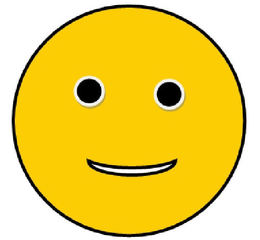 Smiley #3 - lächelnd - Smiley, Zeichen, Zeichnung, Illustration, Button, Bewertung, Symbol, ok, gut