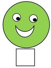 Smiley #34a grün, leicht, einfach - Smiley, Zeichen, Zeichnung, Illustration, Button, Bewertung, Symbol, Emotion, Gefühl, fröhlich, froh, leicht, einfach, kann ich