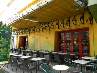 Arles Café Van Gogh - Frankreich, civilisation, Arles, Van Gogh, Gemälde, Café, gelb