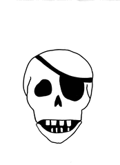 Totenkopf - Totenkopf, Pirat, Schädel, Terror, Panik, Augenbinde, Knochen, Skelett, gruselig, unheimlich
