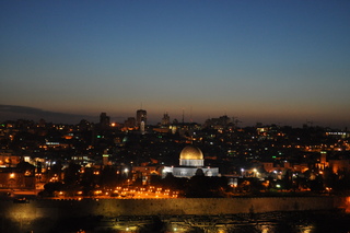 Jerusalem bei Nacht - Religion, Christentum, Judentum, Islam, Jesus, Jerusalem, Moschee, Nacht, Lichter, Tempelberg