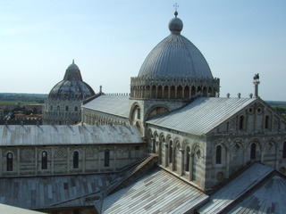 Dom und Baptisterium in Pisa - Dom, Baptisterium, Pisa, Italien, Toskana, Kuppel, Romanik, Gotik, Marmor