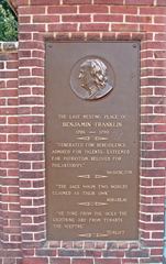 Benjamin Franklin #1 - USA, Philadelphia, Vereinigte Staaten, Drucker, Verleger, Schriftsteller, Naturwissenschaftler, Erfinder, Staatsmann, Amerika, Amerikaner, Ruhestätte, Geschichte, Person, Persönlichkeit, englisch, english