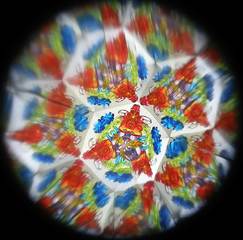 Kaleidoskop #3 - Kaleidoskop, Muster, Formen, Optik, optisch, bunt, Symmetrie, symmetrisch, Glas, Spiegel