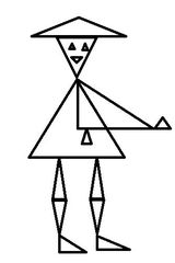 Herr Dreieck sw - Geometrie, Fläche, Flächen, Dreieck, Dreiecke, Form, Formen, Figur, Ebene