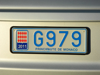 Autokennzeichen Monaco - Monaco, Auto, Kennzeichen, Autokennzeichen, Nummernschild, Wappen
