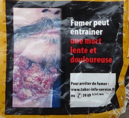 Warnhinweis auf französischer Zigaerettenschachtel #8 - rauchen, Krebs, Lungenkrebs, cancer, mortel, poumon, fumer, Gesundheitsschädigung, Umwelt, arrêter, santé