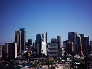 Skyline von Sydney - Australien, Sydney, Stadt, Gebäude, skyline, Häuser, Wolkenkratzer, Großstadt, Hochhaus