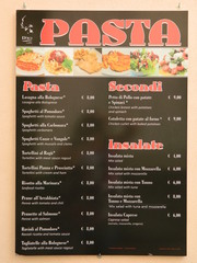 Pasta - Italien, ristorante, pasta, secondi, insalate, Preise