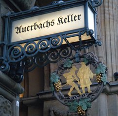 Ausleger *Auerbachs Keller* - Ausleger, Werbung, Gastronomie, Kultur, Literarischer Schauplatz