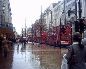 Big Red Bus - Oxford Street London - Doppeldecker, Red bus, Oxford Street, London, Bus, Regen