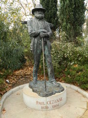 Paul Cézanne - Frankreich, Paul Cézanne, Maler, peintre, Statue, Denkmal, Hut, Provence
