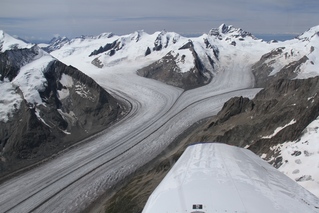 Aletschgletscher mit Konkordiaplatz - Gletscher, Eis, Firnfelder, Eismasse, Kees, Ferner, Schnee