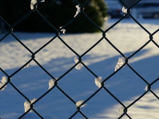 Gartenzaun - Zaun, Gartenzaun, Winter, Schnee, kalt