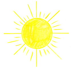 Sonne - Sonne, Anlaut S, strahlen, hell, leuchten, gelb, heiß, Wörter mit Doppelkonsonanten