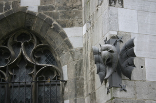 Dom Aachen, Detail Dämon - Dom, Aachen, Kirche, Dämon, Figur, Sage, Schreibanlass, Mittelalter, Aberglaube, Architektur