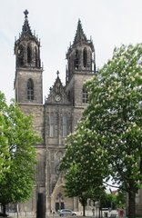 Magdeburger Dom - Westseite - Dom, Kirche, Magdeburg, Turm, Kirchturm, Romanik, romanisch, gotisch