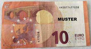 10 Euroschein - Geld, Münzen, Münze, Scheine, Schein, Geldschein, Zahlen, bezahlen, Euro, Summe, Wechselgeld, wechseln, Währung, Daf