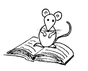 Leseratte - Buch, Bücher, Maus, Ratte, Illustration, Leseratte, lesen, Leseförderung, Lesepass