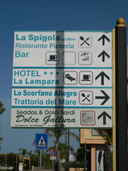 Hinweisschild Restaurant Hotel - Hinweisschild, Italien, ristorante, Restaurant, trattoria, pizzeria, Hotel