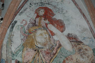 Hl. Christophorus - Gotik, Wandmalerei, Fresko, 14 Nothelfer, Kirche, Heiliger, Wandbild, Malerei, Kunst
