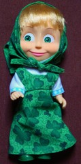 Mascha im grünen Kleid_frontal - Mascha, russisch, Russland, Puppe, Souvenir