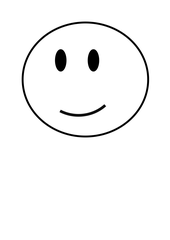 Smiley lächelnd - Smiley, Gesicht, Strichmännchen, Button, Illustration, Zeichnung, Symbol