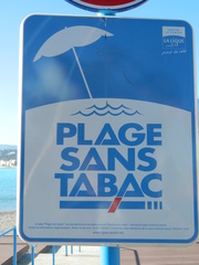 Plage sans tabac - Frankreich, civilisation, plage, Strand, tabac, Tabak, Zigaretten, Schild, panneau