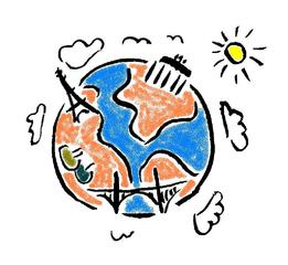 Symbol Weltkugel - Welt, Erdkunde, Symbol, Icon, Erde, Erdkugel, Weltkugel, Illustration, Globus, Geografie