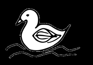 Ente - duck, Ente, Tier, Vogel, Anlaut E, Schwimmvogel, Wasservogel, schwimmen, Illustration