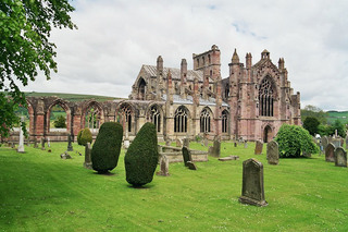 Melrose Abbey - Melrose Abbaye, Ruine, alt, verfallen, Abtei, Borders, Schottland, Friedhof, Gotik, Spitzbogen, Kloster
