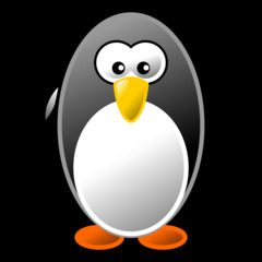 Pinguin - Pinguin, Tier, Wassertier, Wasservogel, Vogel Wasser, Cartoon, Illustration, Anlaut P