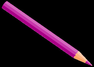 Buntstift 4 - Buntstift, Farbstift, Holzstift, Stift, Schreibgerät, Malutensil, Utensil, Kunst, schreiben, malen, zeichnen, aufschreiben, notieren, Notiz, Illustration, lila