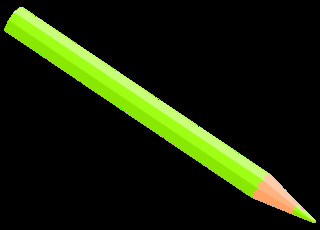 Buntstift 6 - Buntstift, Farbstift, Holzstift, Stift, Schreibgerät, Malutensil, Utensil, Kunst, schreiben, malen, zeichnen, aufschreiben, notieren, Notiz, Illustration, hellgrün
