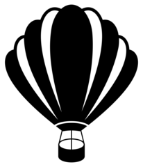 Heißluftballon - Heißluftballon, fahren, schweben, Korb, Gas, Auftrieb, Wärmeströmung, Wärmelehre, Luft, Luftfahrzeug, Physik, Transport, Thermik, Clipart