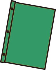 Schnellhefter grün - Mappe, Hefter, einheften, ordnen, Papier, Blatt, sammeln, Anlaut M, Anlaut Sch