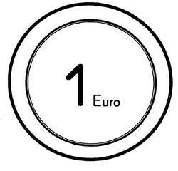 1-Euro-Münze - Euro, Münze, Geldbeträge, Mathematik