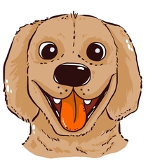 Hund  - Hund, Portrait, dog, Säugetier, Haustier, Anlaut H, Illustration, Cartoon