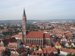 St. Martin, Landshut - Kirche, höchster Backsteinturm der Welt, Landshut, Niederbayern, Regierungsbezirk