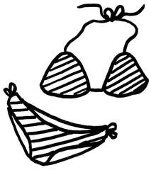 Bikini - Bikini, Badekleidung, Schwimmkleidung, schwimmen, baden, Anlaut B