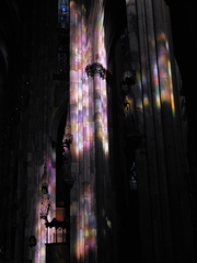 Richter-Fenster im Kölner Dom #2 - Kirchenfenster, Farbspiel, Glas, Glaskunst, Spiegelung, Zufall, farbiges Licht, Mosaik, Glasmalerei, neugotische Farbwirkung