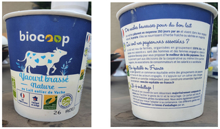 Pot de yaourt #2 - yaourt, pot, bio, biocoop, équitable, vaches, lait, commerce, économiser