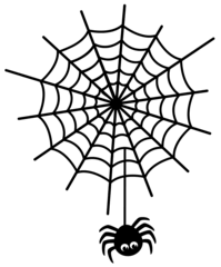 Spinne - Spinne, Spinnennetz, Illustration, spinnen, Anlaut Sp, Halloween, gruselig, Wörter mit z, Wörter mit tz, spider