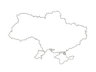 Ukrainie  - Ukraine, Land, Umriss, Kontur