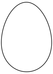 Osterei 1/20 - Ei, Eier, Osterei, Hühnerei, Straußenei, Anlaut Ei, weiß