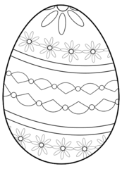 Osterei 2/20 - Ostern, Muster, Anlaut O, Ei, Eier, Osterei, Hühnerei, Straußenei, Anlaut Ei