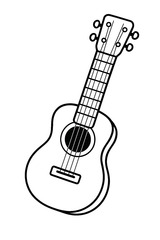 Gitarre sw - Instrument, Gitarre, ausmalen, Illustration