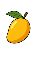 Mango farbig - Mango, Frucht, Obst, clipart, Sumagewächse, Steinobst